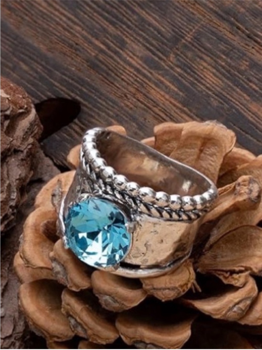 🆕 Silpada Sterling Silver Ring 9 925
Bright Aqua Blue Stone GLACIAL BEAM NIB 10 - Picture 4 of 9